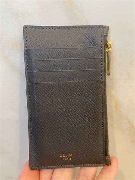 celine card holder wallet|celine zipped card holder.